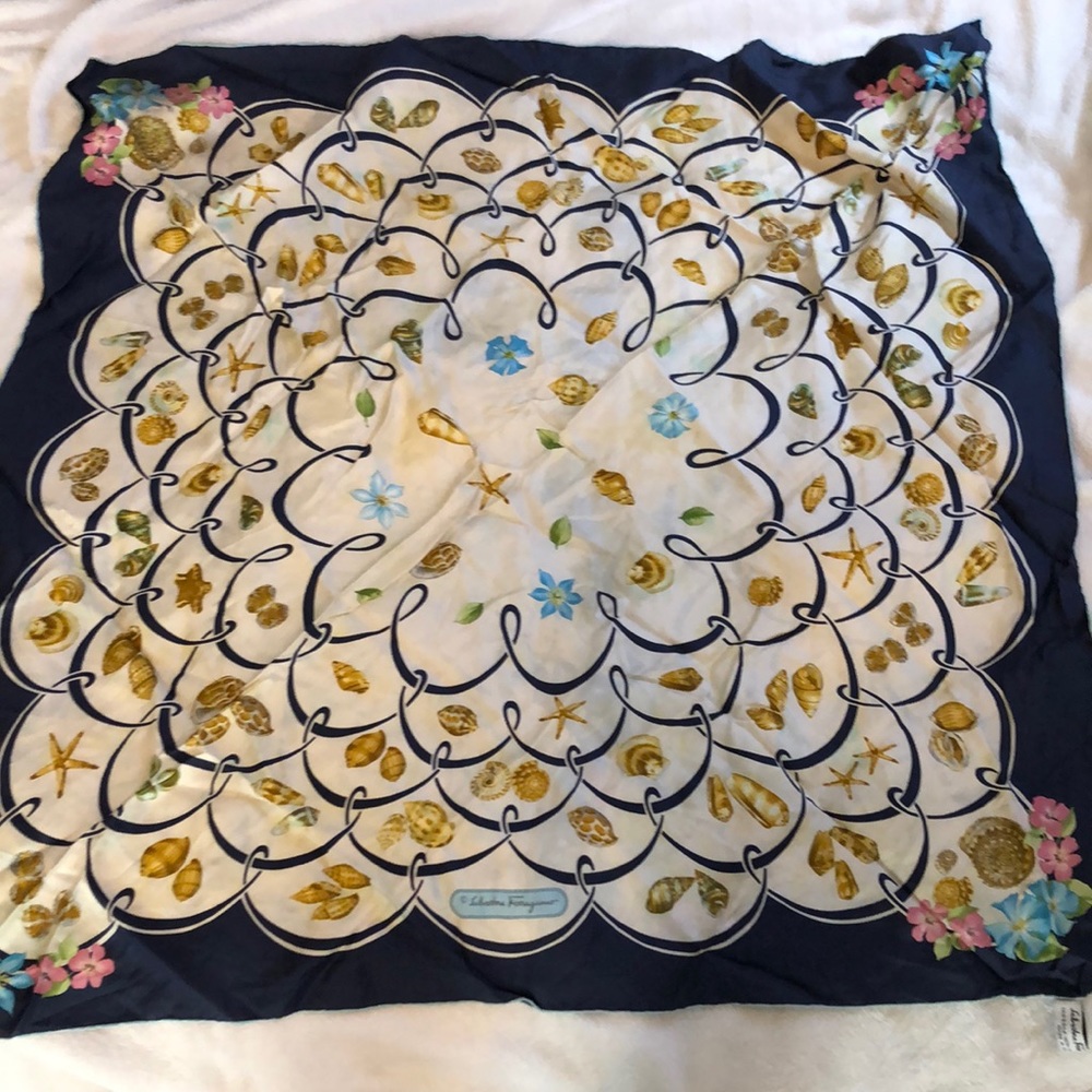 Salvatore Ferragamo 100% Silk Scarf